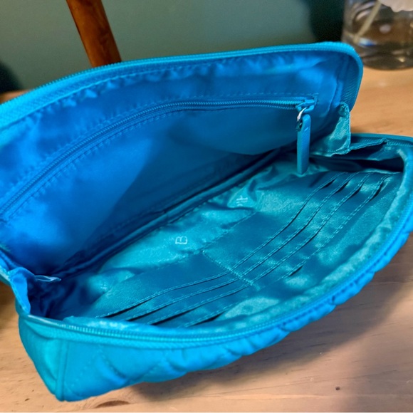 Vera Bradley Teal Quilted Belt Bag Crossbody Fanny Pack Adjustable Strap - Picture 10 of 12